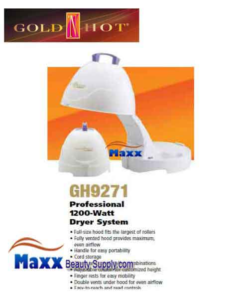 Gold N Hot #GH9271 1200W Portable Hard Bonnet Salon Dryer
